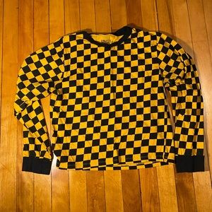 Yellow and Black Checkered Long Sleeve
